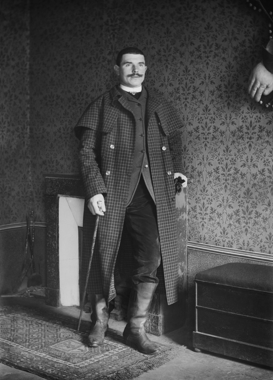 Portrett av menneske, Bourmont-regionen i Haute-Marne (Haute Marne), ca. 1880. Fotografi. Ducos samling. av French Photographer