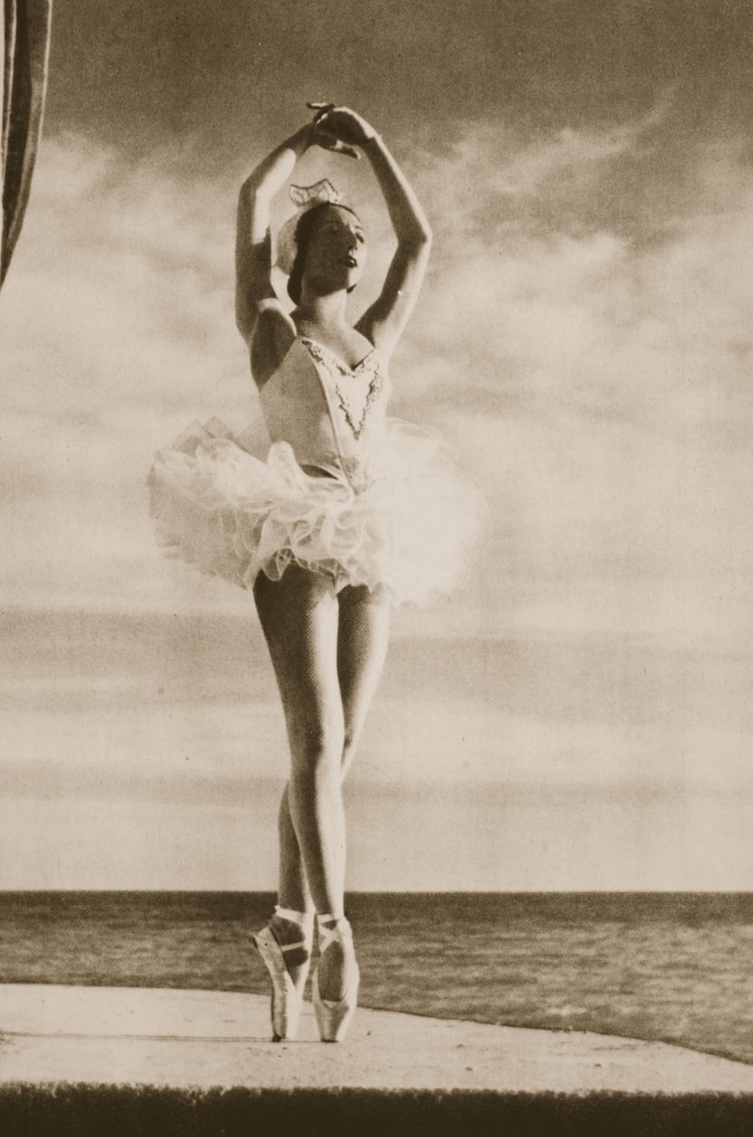 Rosella Hightower i Swan Lake, fra Grand Ballet de Monte-Carlo, 1949 (fotogravure) av French Photographer