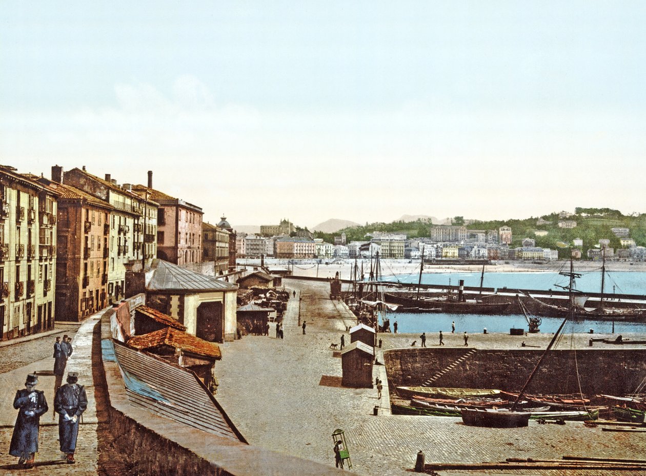 San Sebastián havn, Spania, 1890-1900 av French Photographer