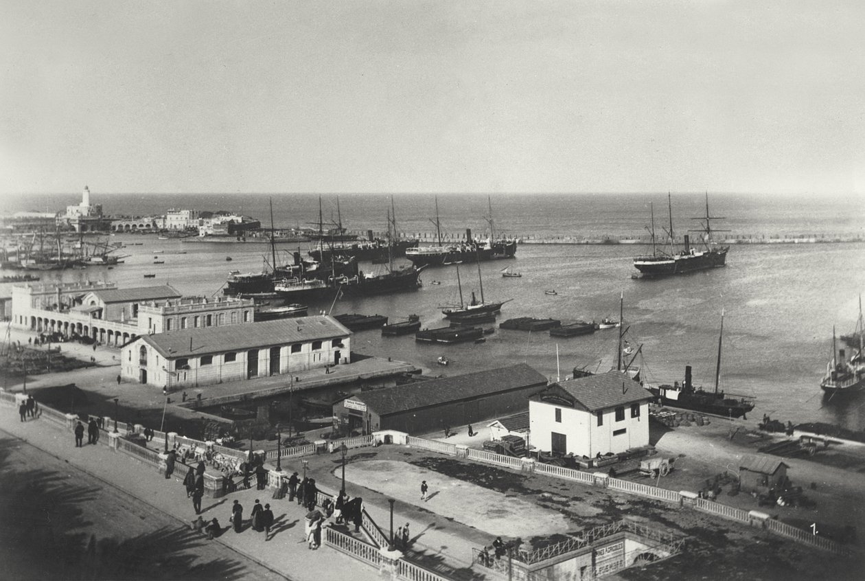 Havnen i Alger, 20. april 1886 av French Photographer