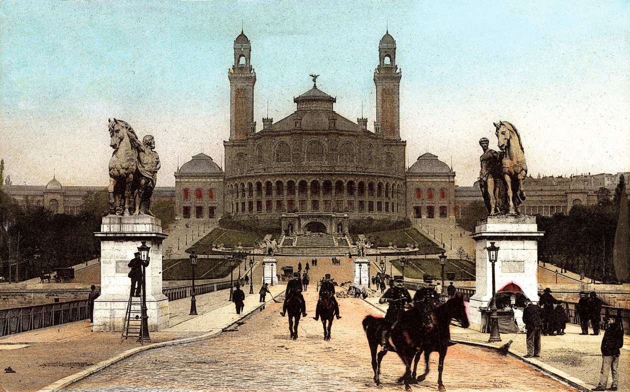 Trocadero-palasset bygget for verdensutstillingen i Paris i 1878, ca. 1906 (bilde) av French Photographer