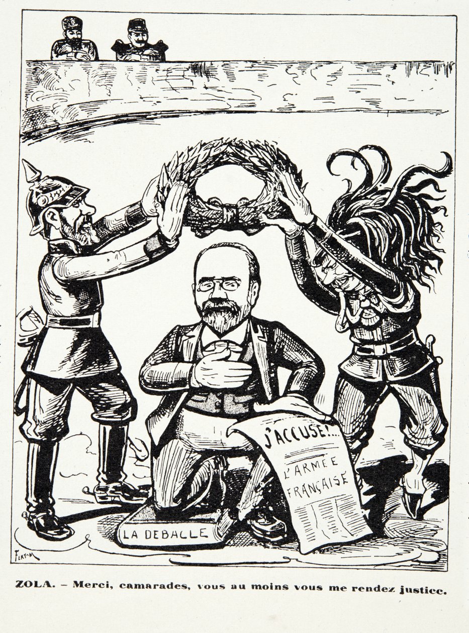 Zola - Takk, kamerater, dere yter i det minste meg rettferdighet, fra Histoire de la Troisieme Republique, Vol. I, Politisk historie, pub.1933 (litho) av French Photographer
