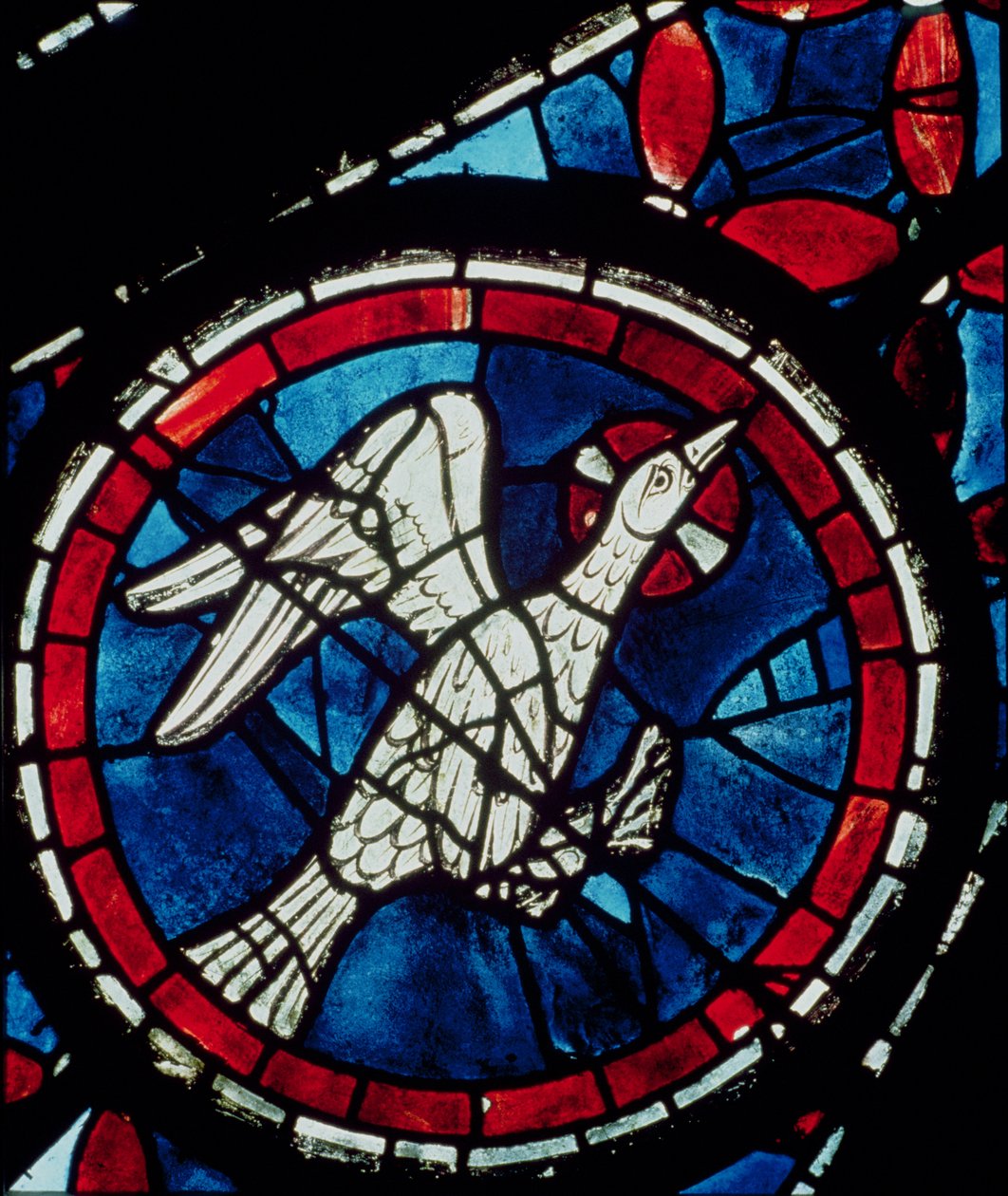En due fra det nordlige rosevinduet, ca. 1223 av French School