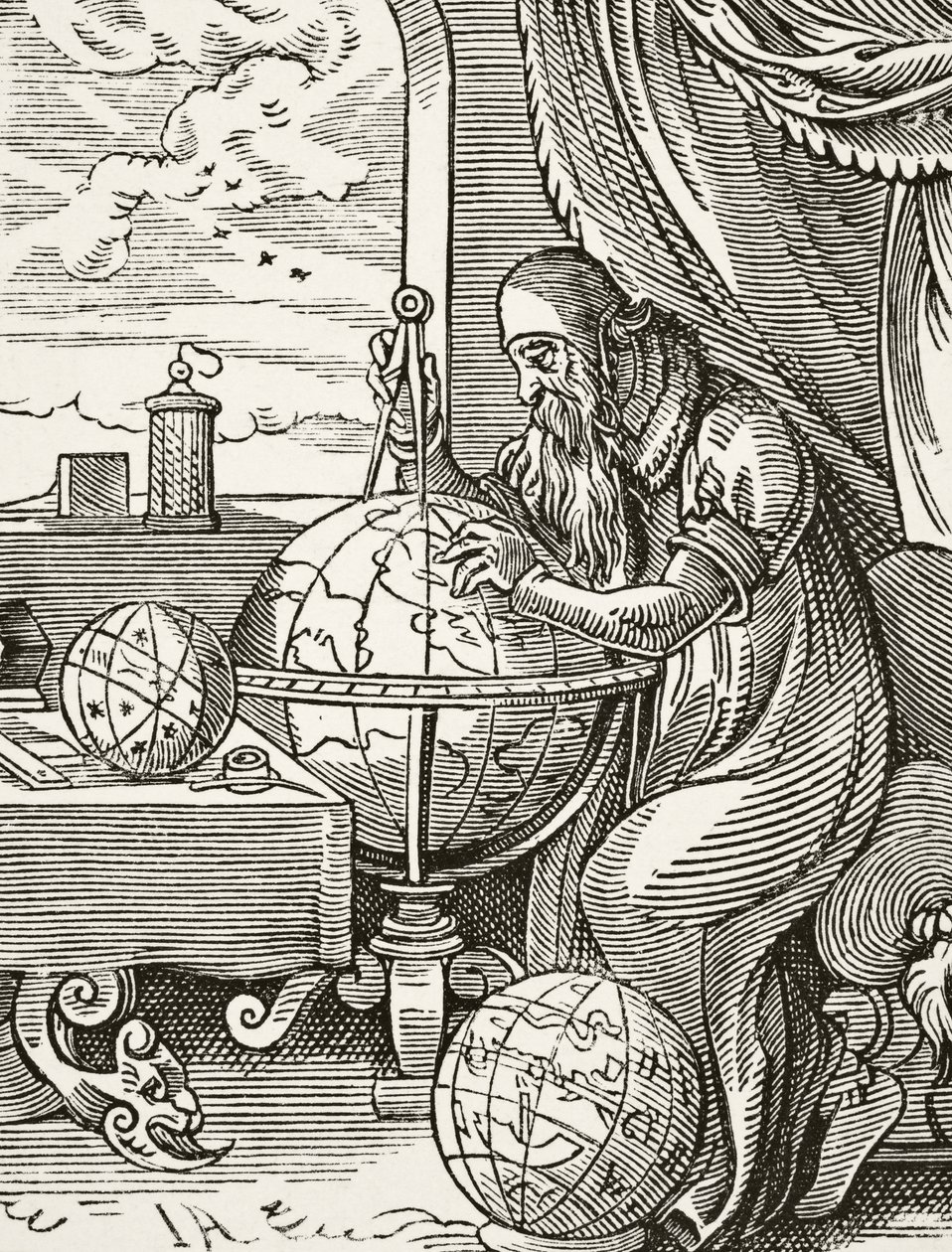 En tysk astronom og kosmograf, fra vitenskap og litteratur i middelalderen av Paul Lacroix (1806-84) publisert London 1878 av French School