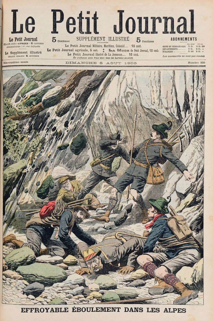 A Horrifying Rock Fall in Tyrol, illustrasjon fra 