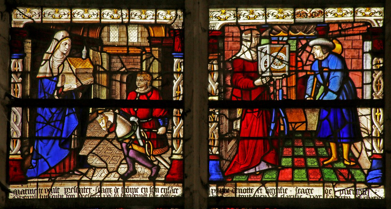 Et mirakel av jomfru Maria (l); Kunngjøringen(r) av French School