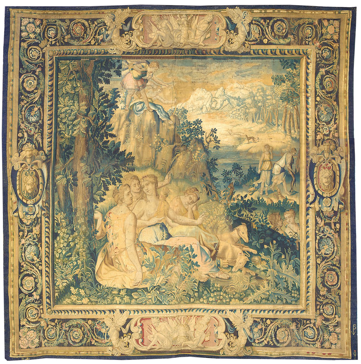 Et Paris Mythologicala-teppe, ca. 1620 (teppe) av French School