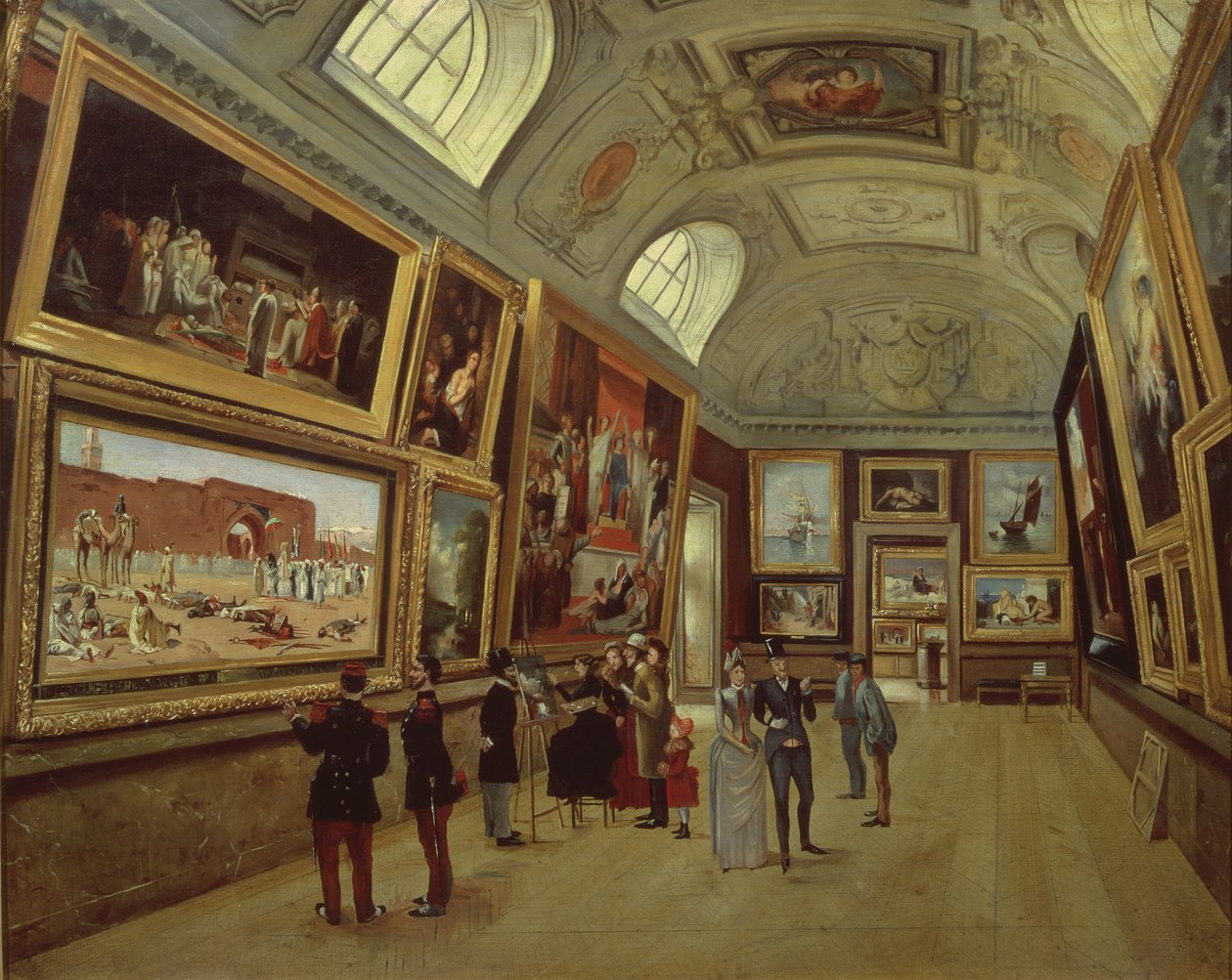 Et bildegalleri på Musee du Luxembourg, 1883-85 av French School