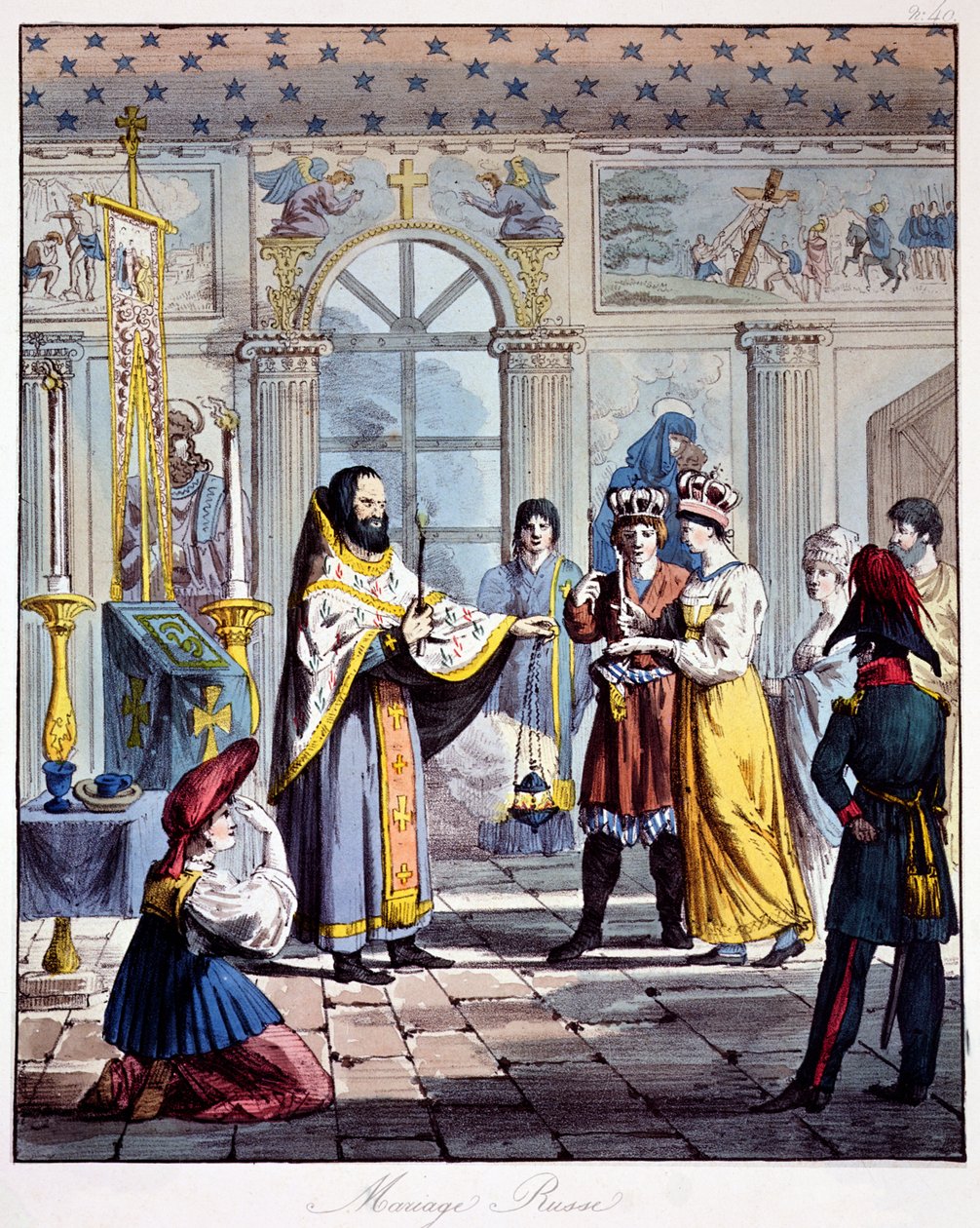 Et russisk-ortodoks ekteskap, tidlig på 1800-tallet av French School