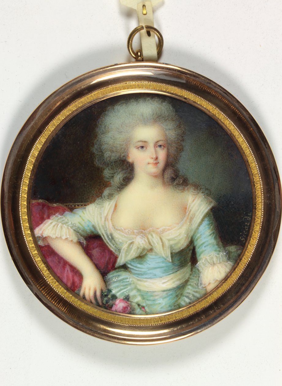 En dame som heter Madame Elisabeth de France (emalje) av French School