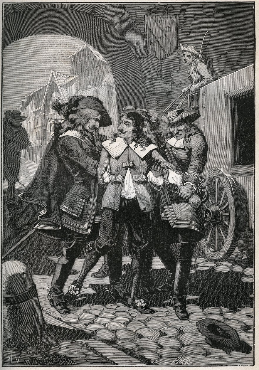 Bortføring av Johann Friedrich Bottger (Boettger) (1591-1624) av soldatene til Frederic-Augustus (Frederic Augustus) av Sachsen, kjent som "fortet" av French School