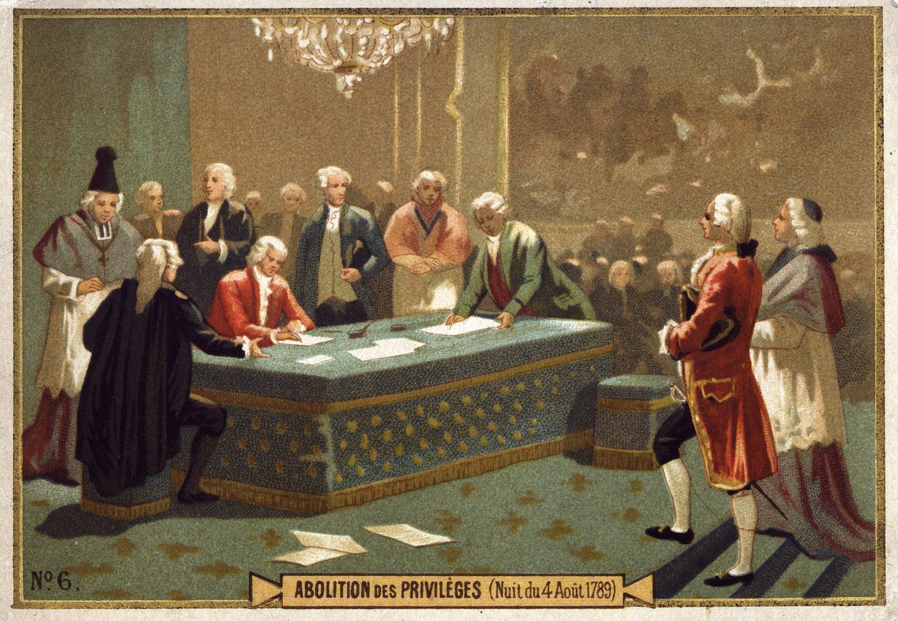 Abolition of privileges at the night of August 4 av French School
