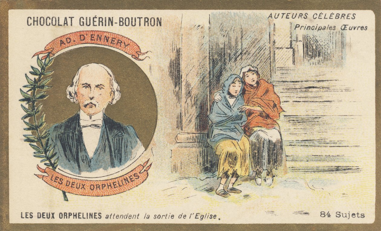 Adolphe D'Ennery (1811-1899), fransk romanforfatter og dramatiker, forfatter av "Les deux orphennes", drama i fem akter og åtte malerier (1874) av French School