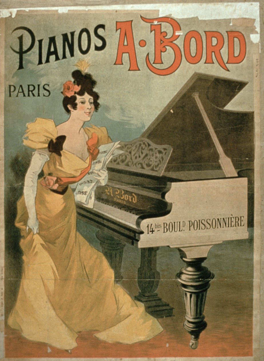 Annonse for A. Bord Pianos, Paris av French School