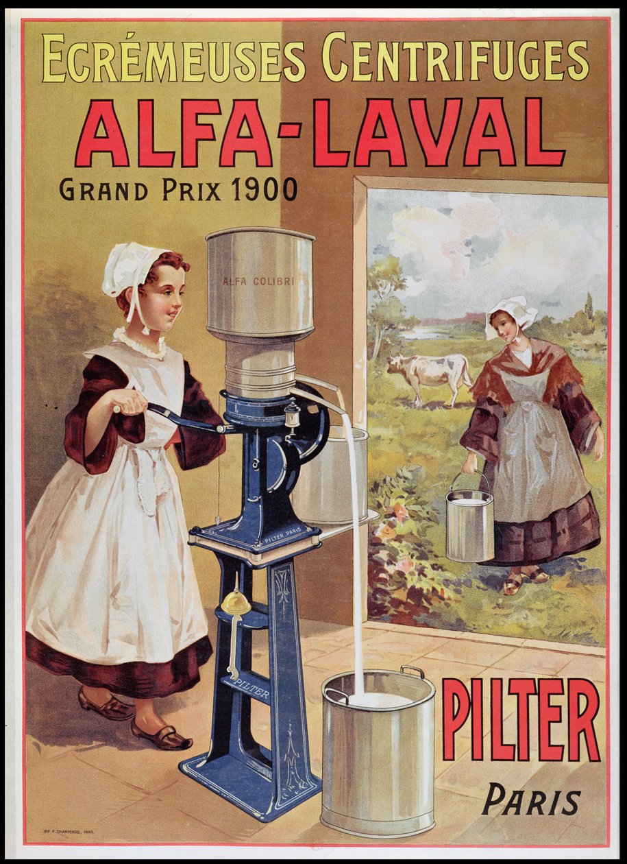 Annonse for Alfa-Laval kremseparatorer, 1905 av French School