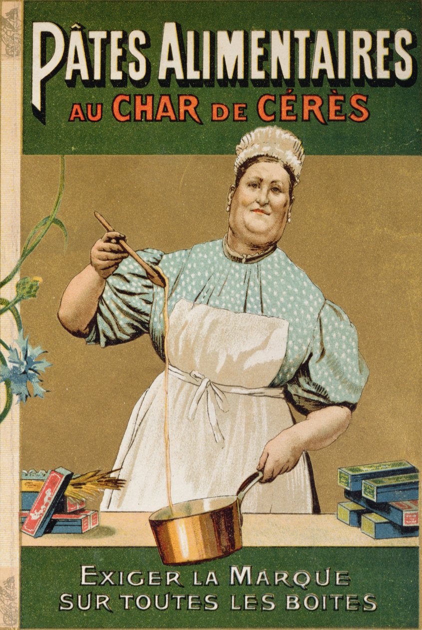 Annonse for Au Char de Ceres-pasta, ca. 1900 av French School