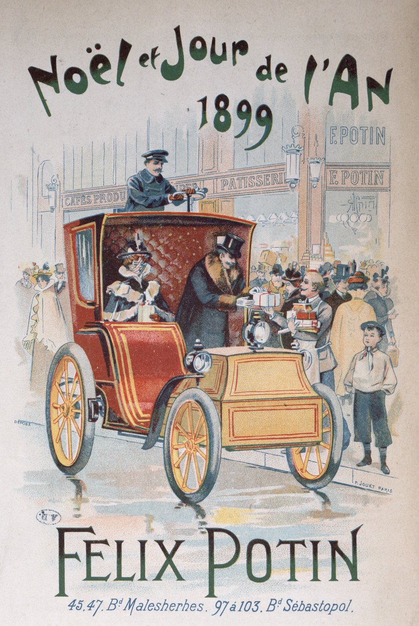 Annonse for Felix Potin, jul og nyttår 1899 av French School
