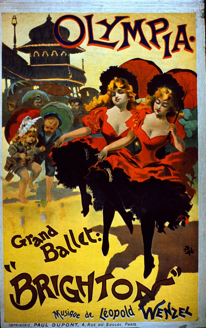Annonse for Grand Ballet-produksjon av Brighton på Olympia av French School