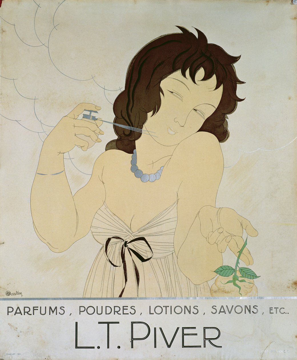 Annonse for L.T. Pivert c.1900, designet av Ourtin av French School