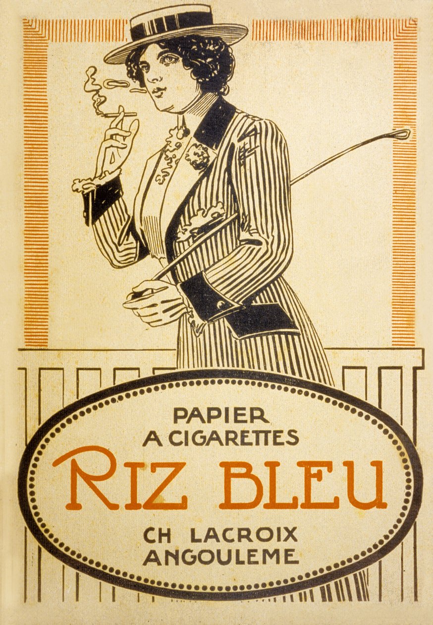 Annonse for Riz Bleu-sigaretter av French School