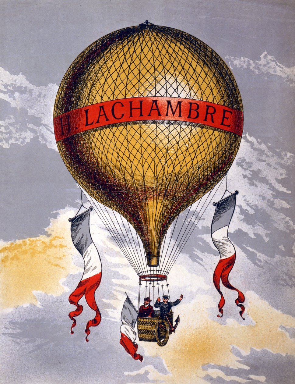 Annonse for ballonger produsert av H. Lachambre, 1880-1900 av French School
