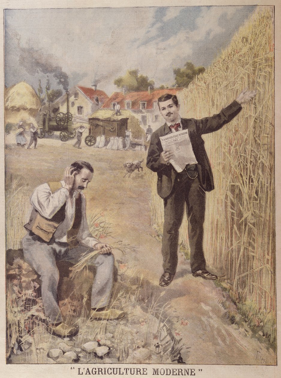 Annonse for magasinet LAgriculture Moderne, i Le Petit Journal, 4. april 1897 (fargegravering) av French School