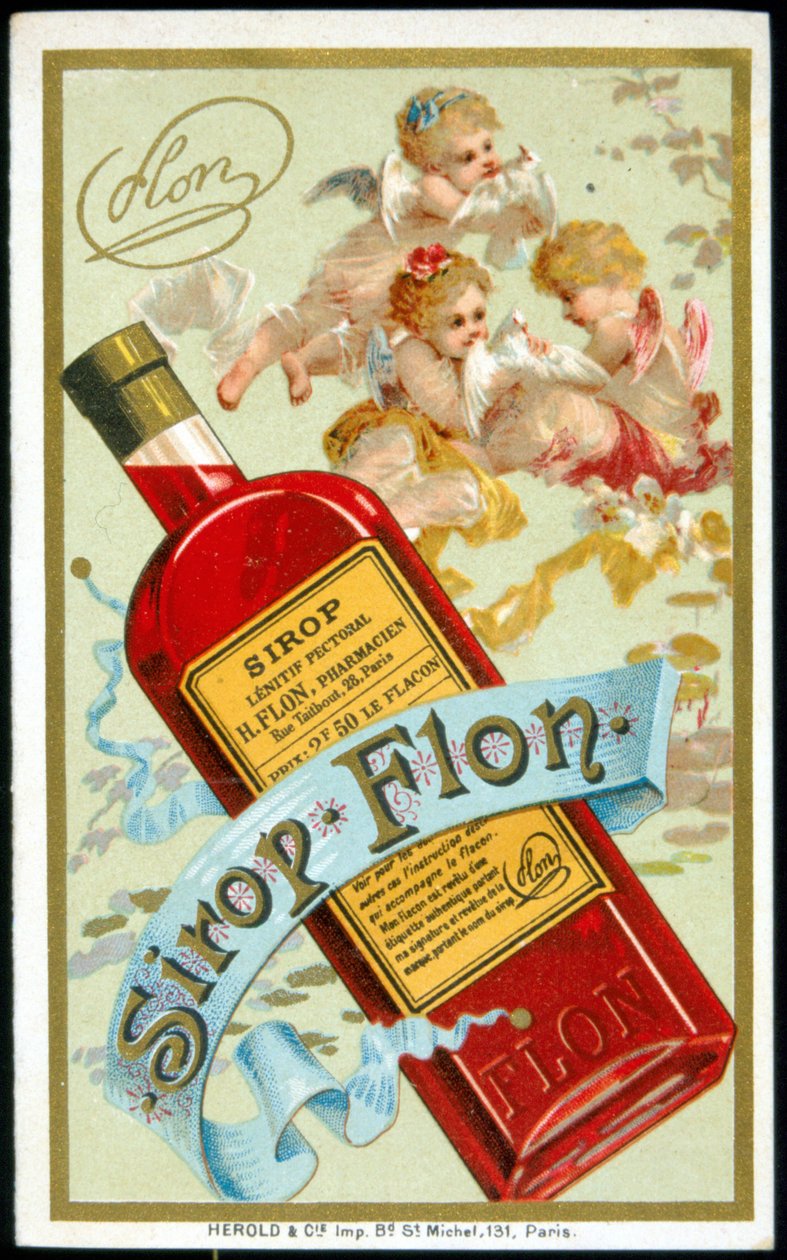Reklamekort for "Sirup Flon". sd. 1800-tallet. av French School