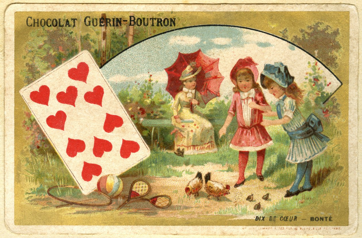 Reklamekromolitografi av Guérin Boutron-sjokolade (kromolitografi) av French School