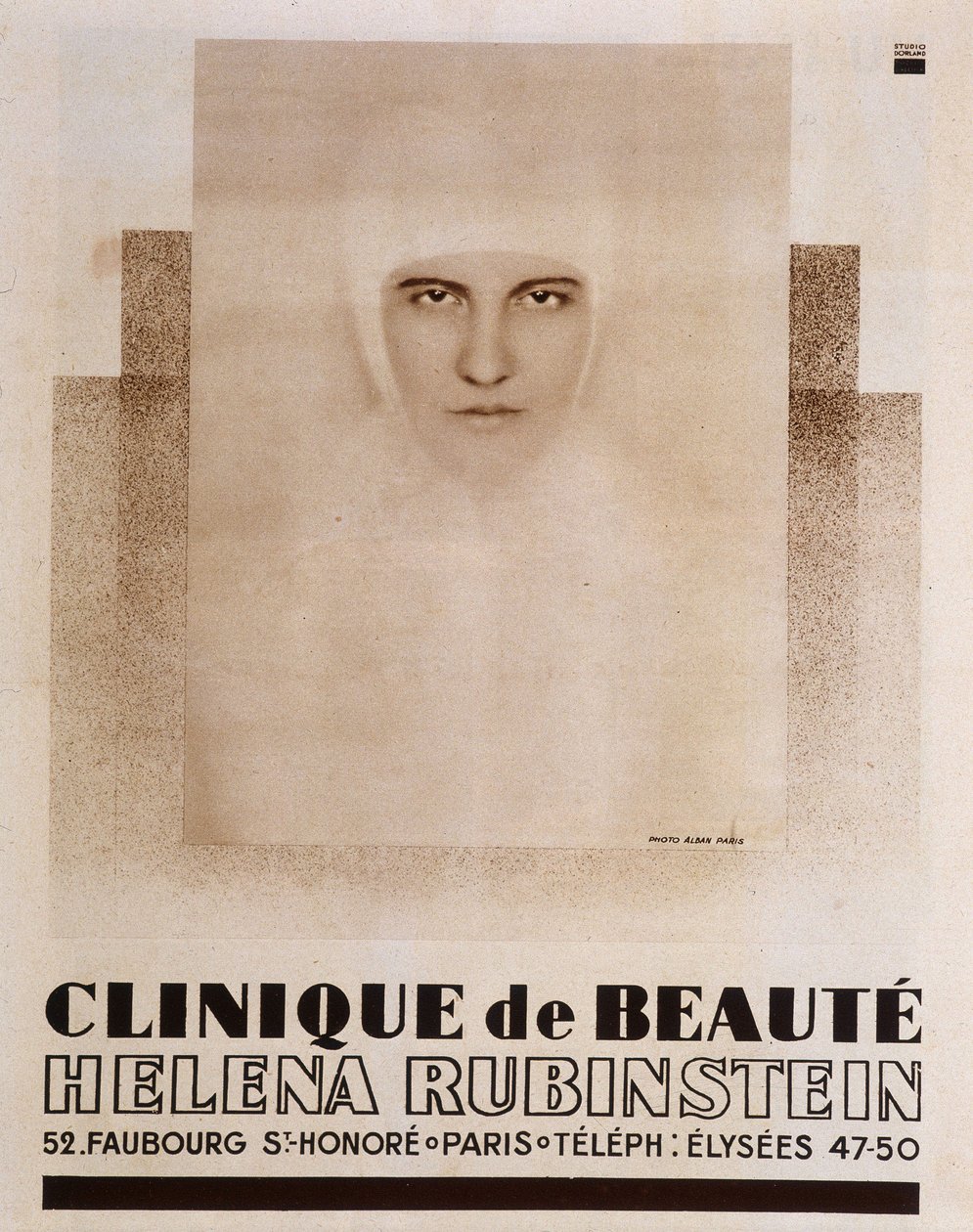 Annonsering for Héléna Rubinstein Beauty Clinic i Paris - i Vu av French School