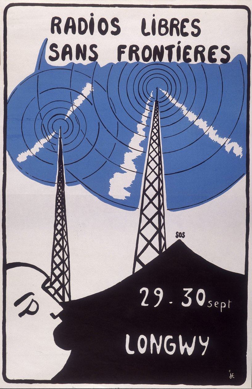 Annonsering for gratis radiostasjoner uten grenser i Longwy. av French School