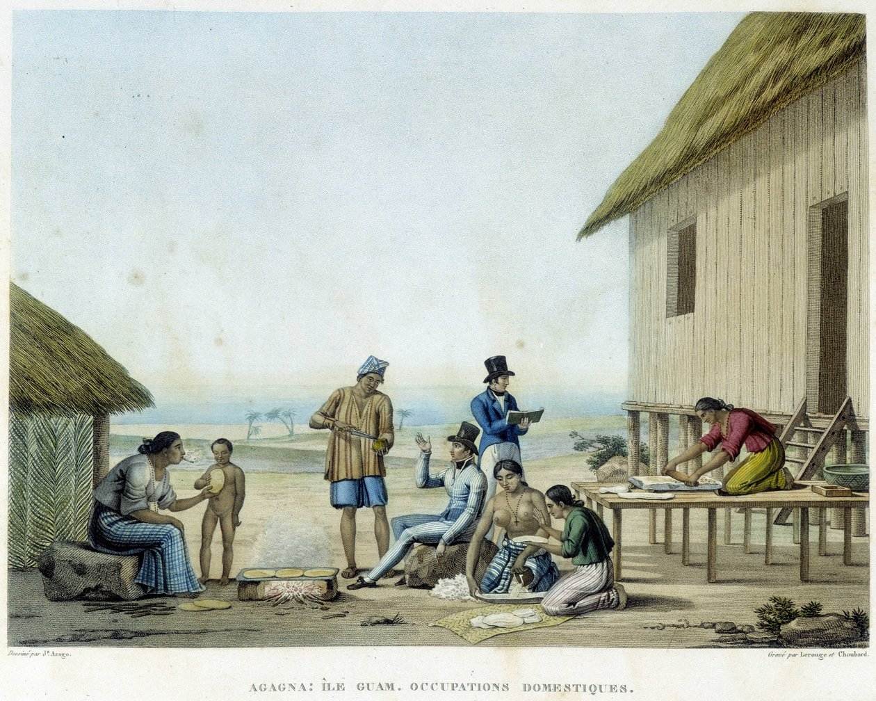 Agagna: Guam Island, innenlandske yrker av French School