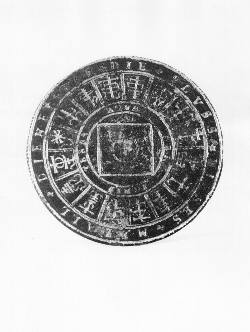 Alkymisk plate (metall) av French School