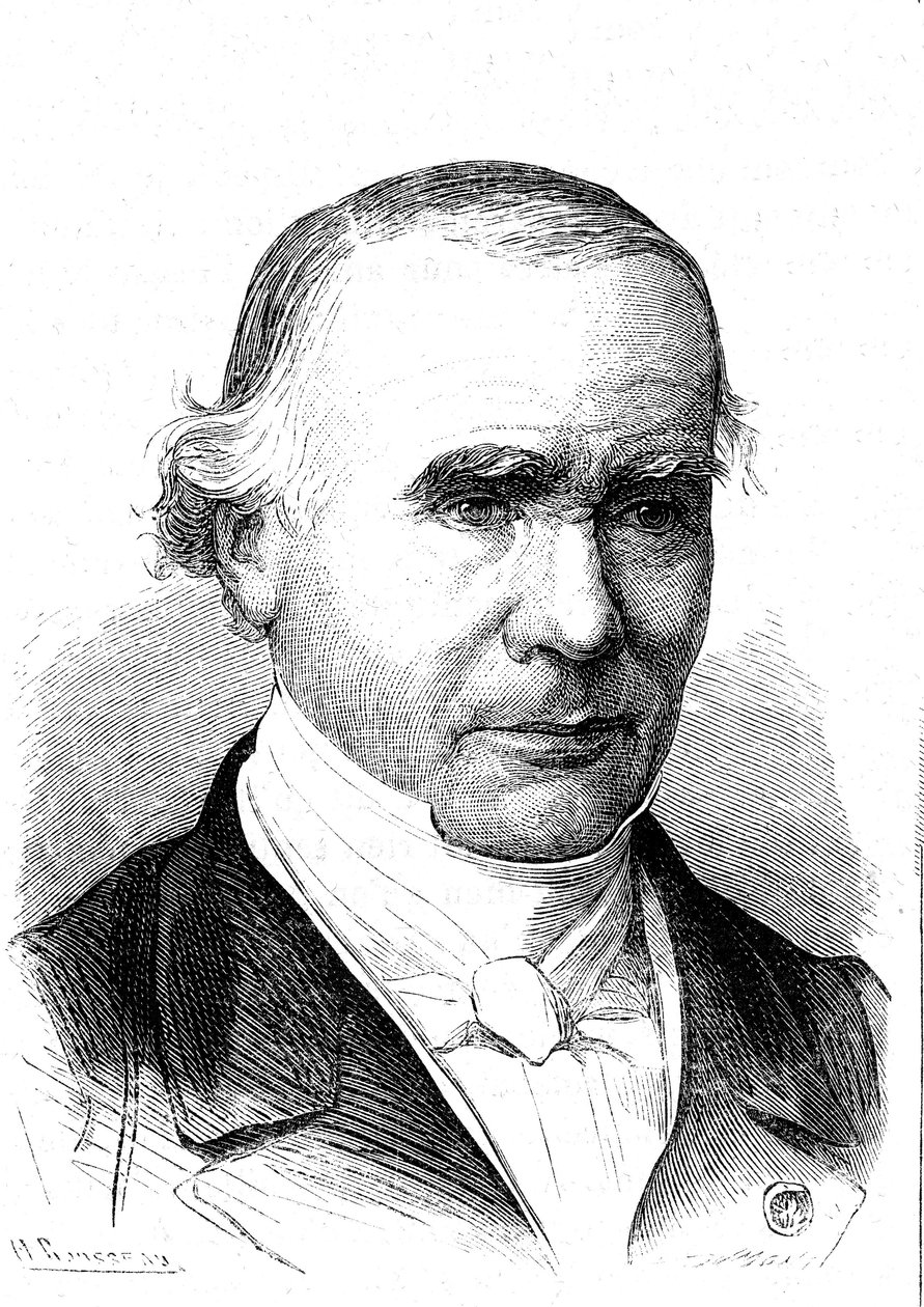 Alfred VELPEUR (1795-1867), fransk anatom og kirurg, oppfinner av Velpeau-bandet. Gravering 1867 av French School