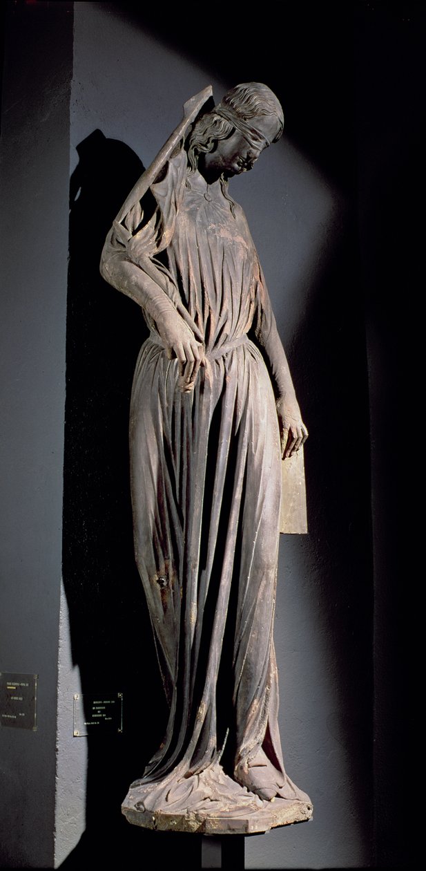 Allegorisk figur av synagogen, fra den sørlige transeptportalen til katedralen, ca. 1230 (se også 177966) av French School