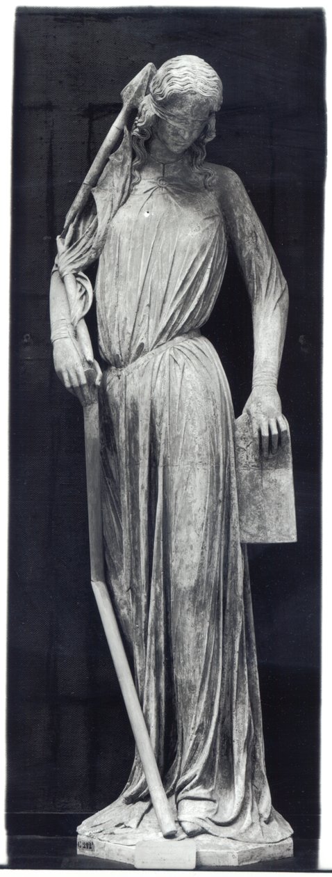 Allegorisk figur av synagogen, fra den sørlige transeptportalen til katedralen, ca. 1230 (se også 105620) av French School