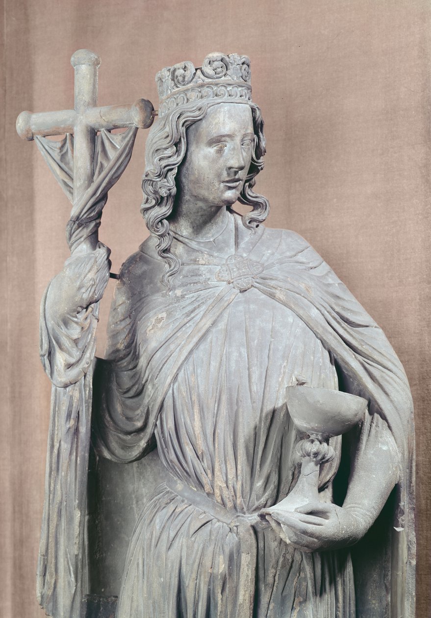 Allegorisk figur av kirken som holder en kalk og labarum, ca. 1230 (detalj) av French School