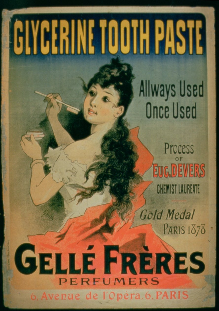 Allways Used, Once Used, plakatreklame Glycerine Tannkrem av Gelle Freres, Paris, 1878 av French School