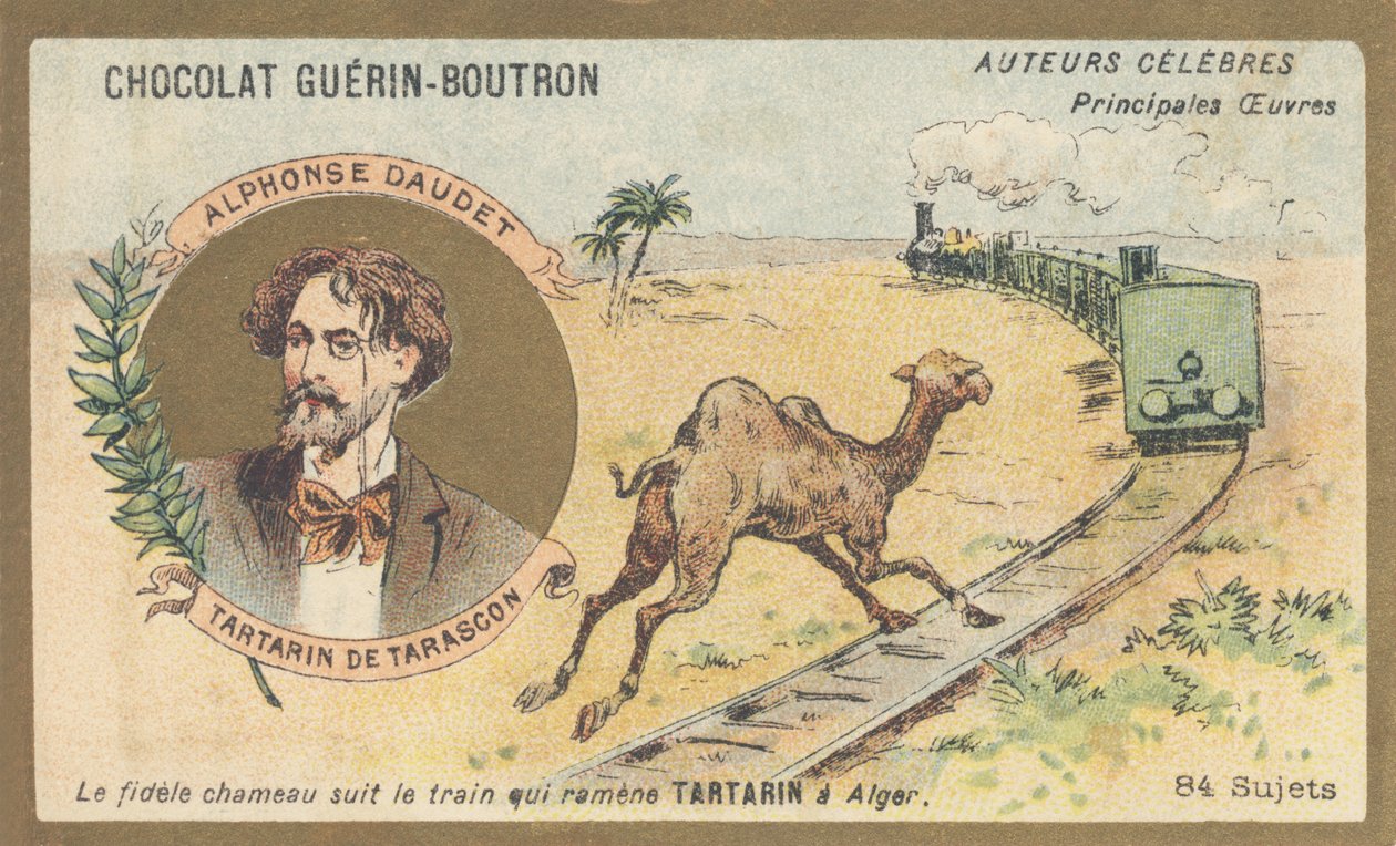 Alphonse Daudet (1840-1897), fransk forfatter og dramatiker, forfatter av "Tartarin de Tarascon" (1872) av French School