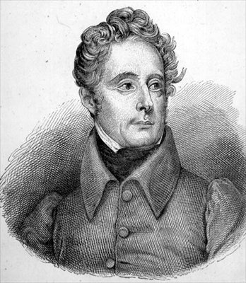 Alphonse Marie Louis Prat de Lamartine (1790-1869) (gravering) av French School
