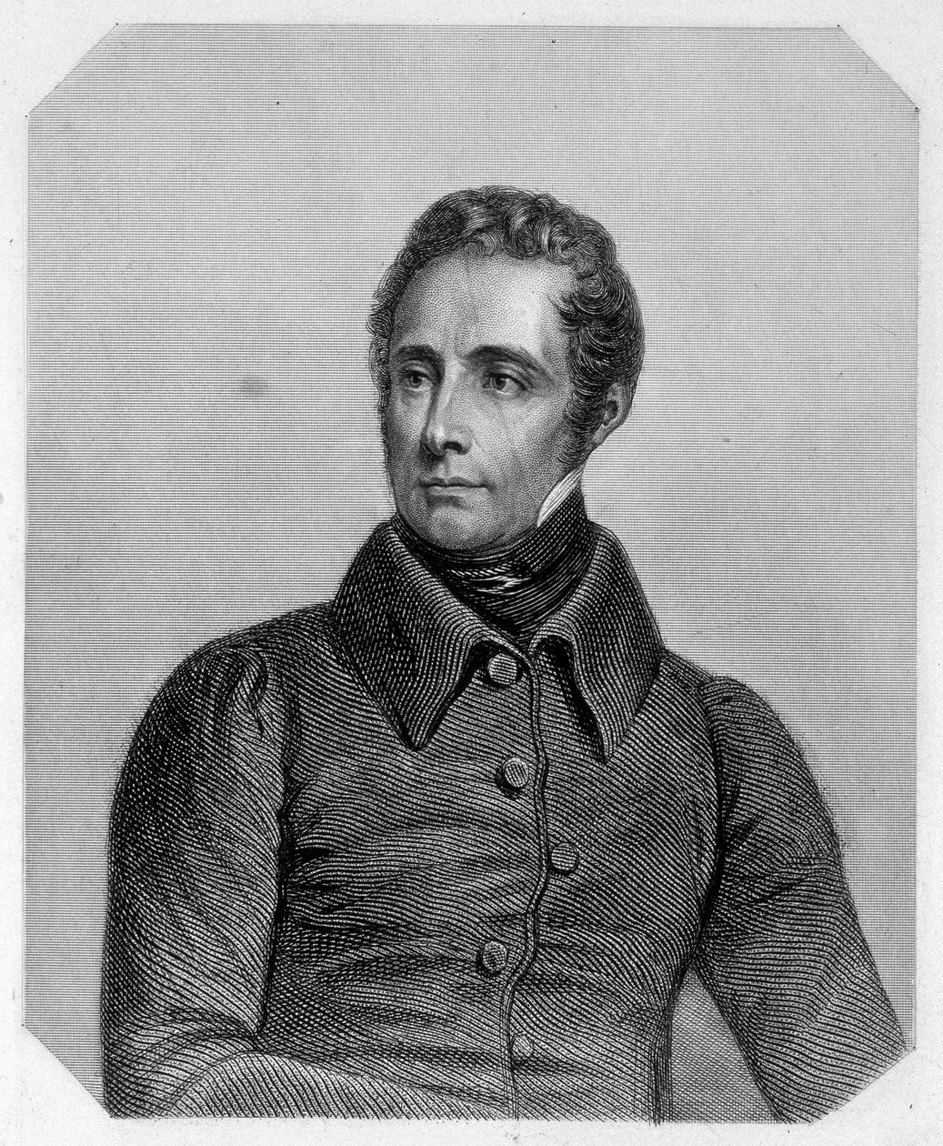 Alphonse de Lamartine, fransk poet (1790-1869). I "" The history of the Girondins"" av Lamartine av French School