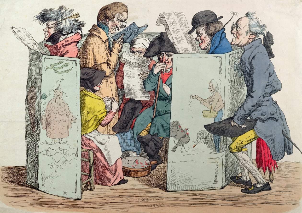 En utendørs litterær salong, tidlig på 1800-tallet av French School