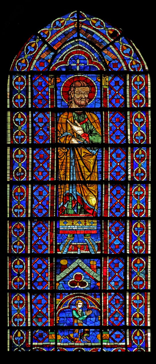 En uidentifisert figur med giveren - en Mauclerc under (w120) av French School