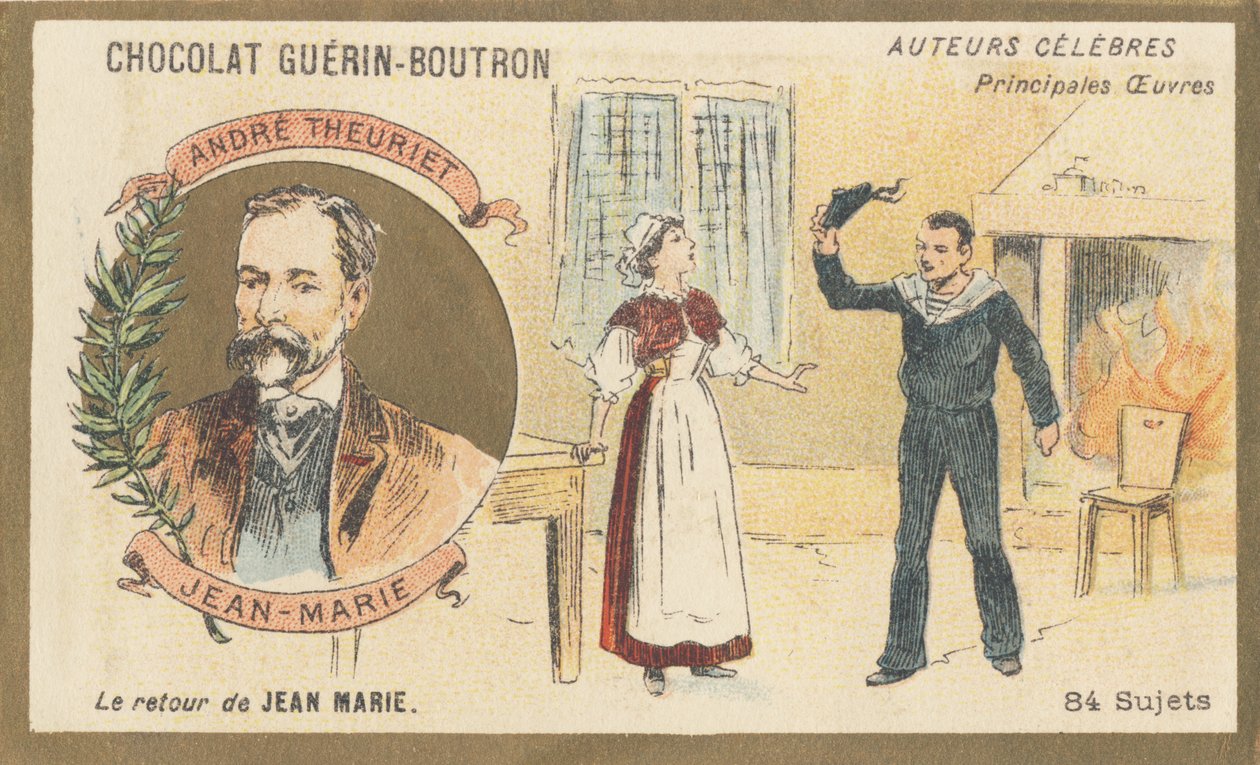 André Theuriet (1833-1907), fransk poet, romanforfatter og dramatiker, forfatter av "Jean-Marie", drama (1872) av French School