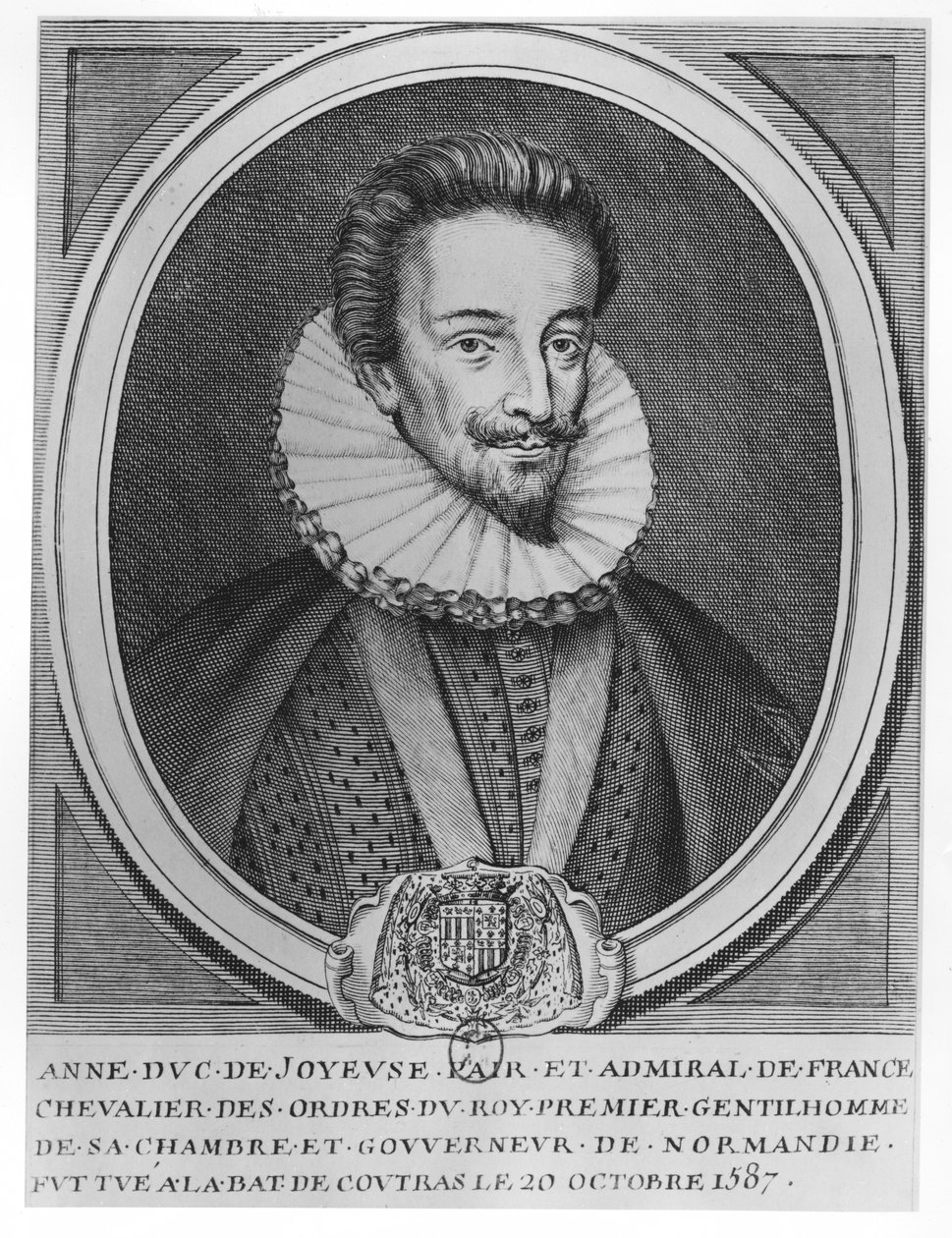 Anne, hertug av Joyeuse (gravering) av French School