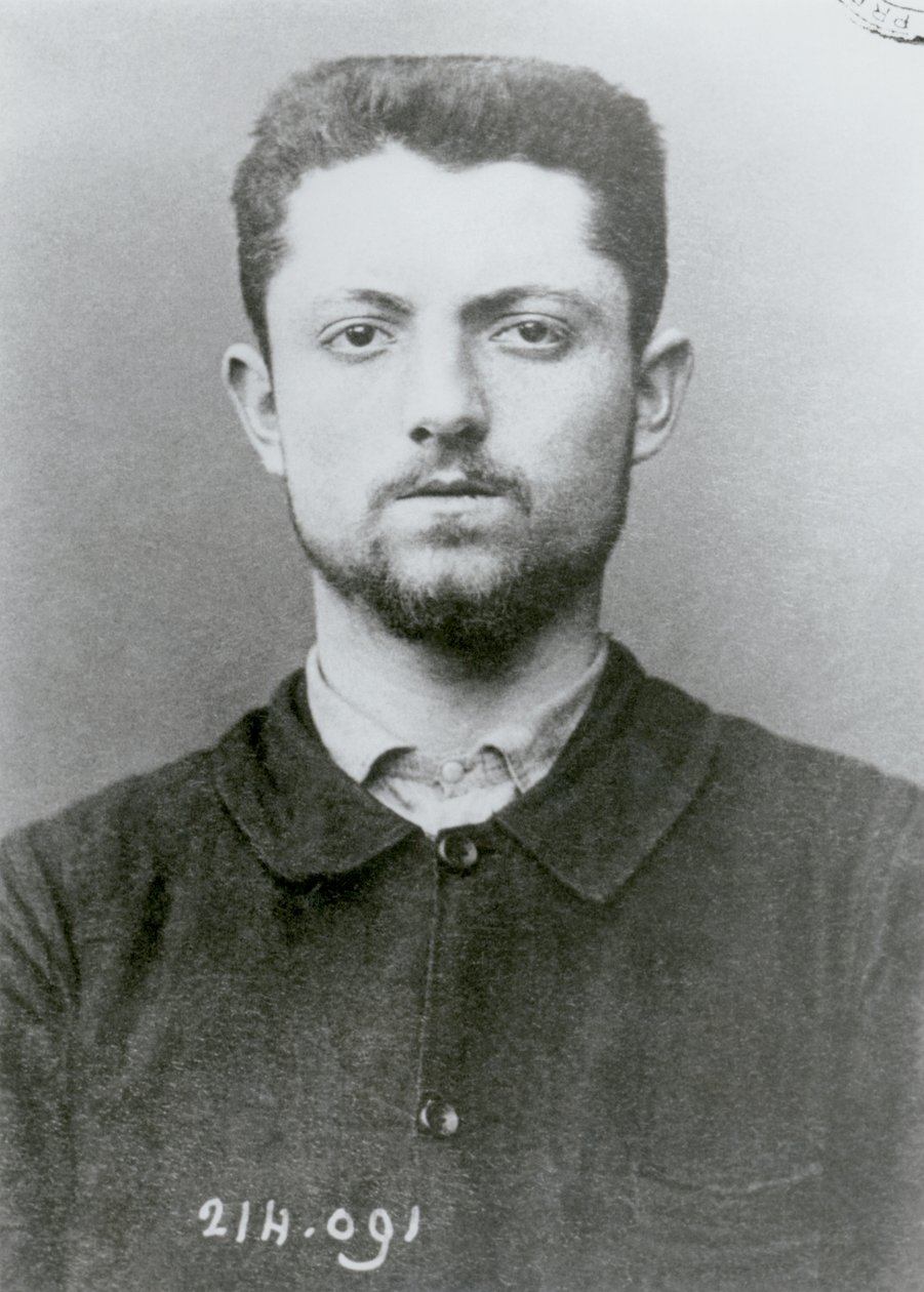 Antropometrisk portrett av Emile Henry (1872-94), av French School