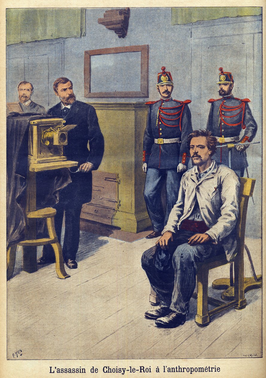 Antropometri - Alphonse Bertillon (1853-1914) illustrasjon fra 