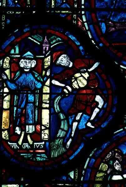 Vannmannen, fra dyrekretsvinduet, 1200-tallet av French School