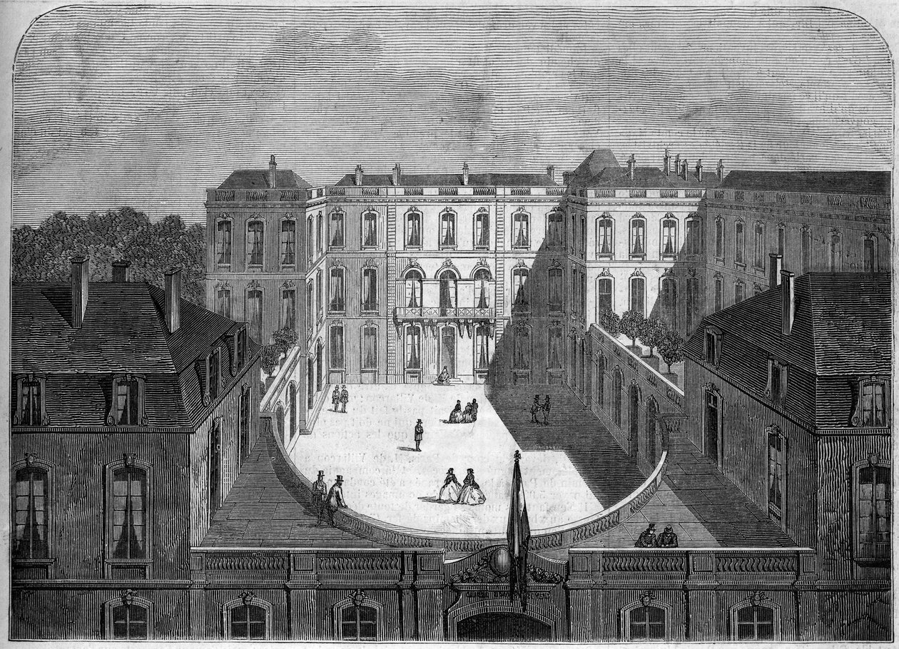 Architecture: view of the hotel de la Caisse des depots et consignations (18th-19th century), Paris av French School