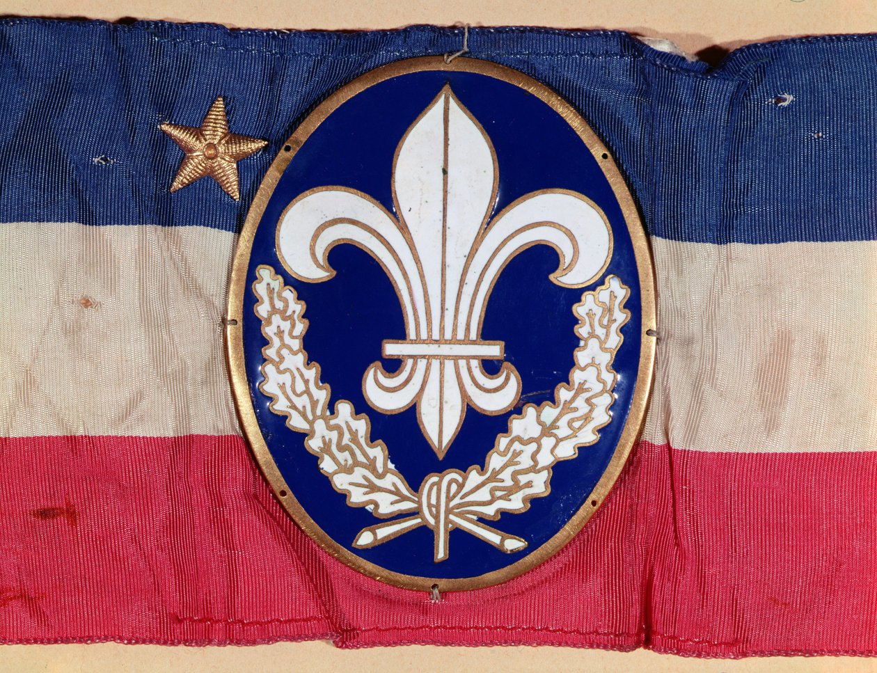 Armmerke til Action Francaise, ca. 1920-35 (emaljert metall og klut) av French School