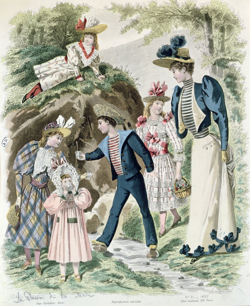 Ved en naturlig vår, 1892 av French School